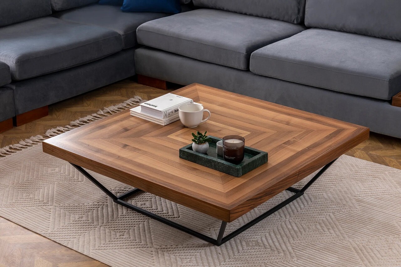 Masuta de cafea, Hanah Home, Cora, 100x32x100 cm, Maro - imagine 6